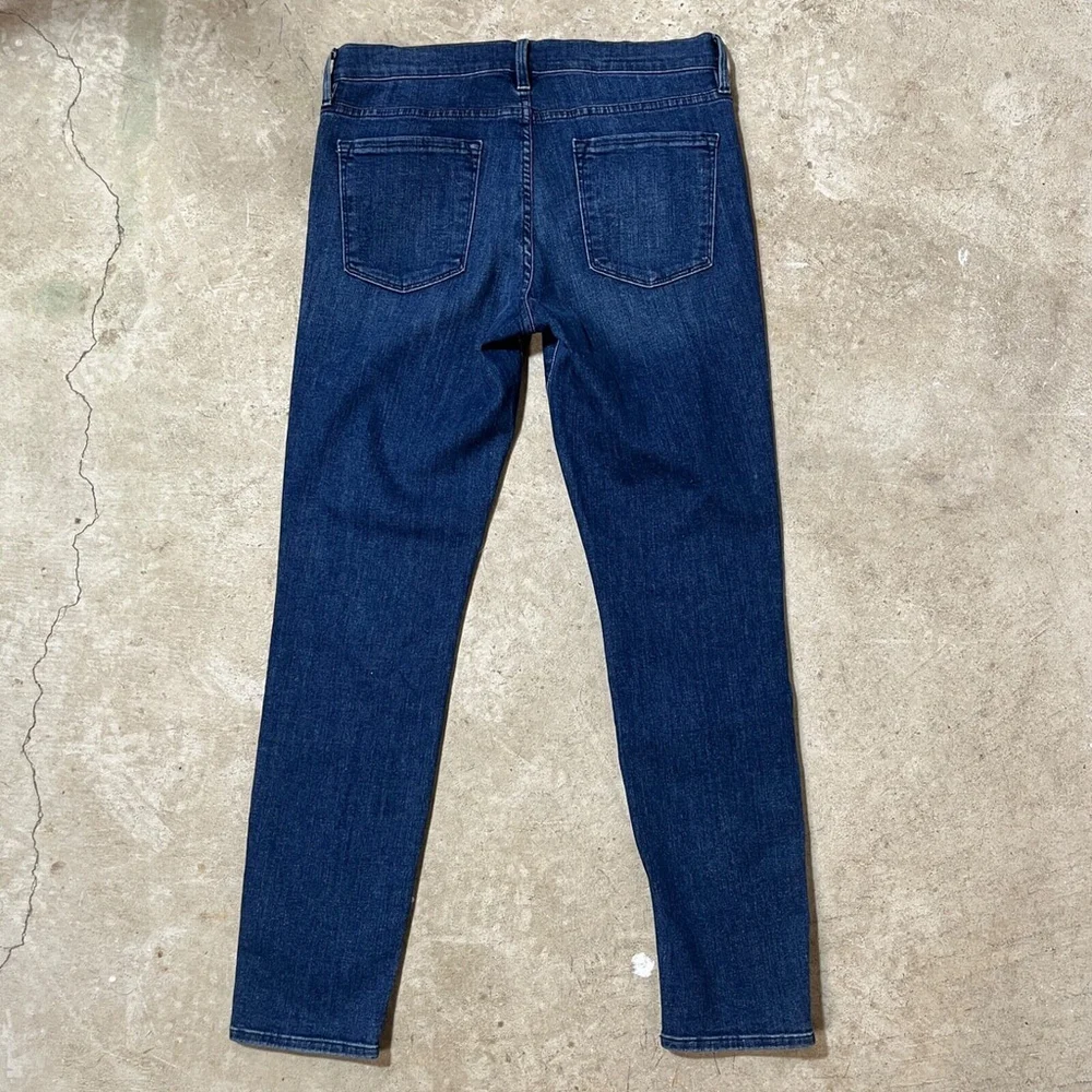 Frame Denim Skinny Cropped Blue Jeans Women's Size 31 Zipper Fly Stretch